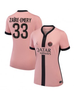 Paris Saint-Germain Warren Zaire-Emery #33 Ausweichtrikot für Frauen 2024-25 Kurzarm